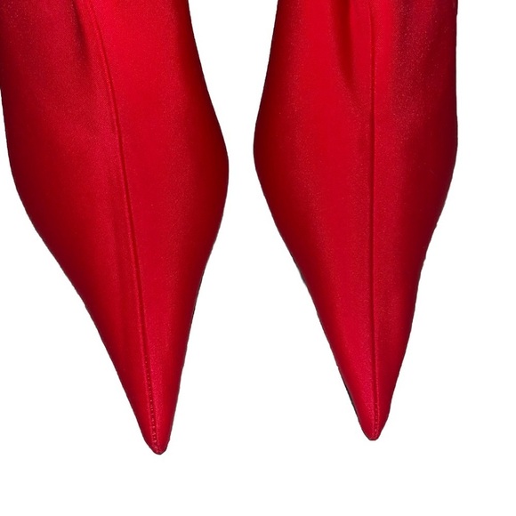 Balenciaga Knife ankle boots red sock EU 42 US 11 pointed toe stretch 80mm new - Picture 6 of 12